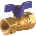 Jomar International 5/8 in. Flare Manual Gas Ball Valve with Side Tape 102-404